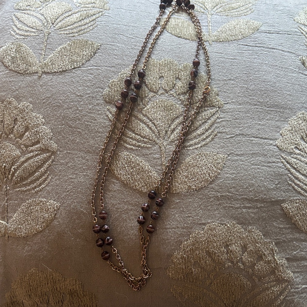 Elegant Brown Beaded Necklace Set - Picture 6 of 6